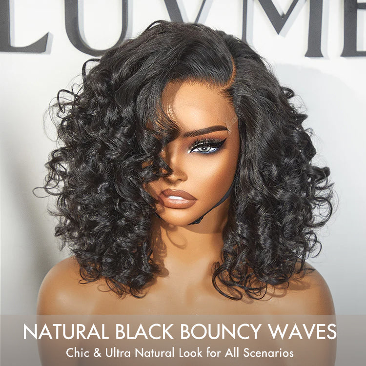 Glueless HD Lace Curly T-Part Lace Human Hair Wig - Grey | 10"-28"