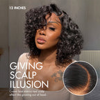 Glueless HD Lace Curly T-Part Lace Human Hair Wig - Grey | 10"-28"