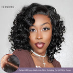 Glueless HD Lace Curly T-Part Lace Human Hair Wig - Grey | 10"-28"