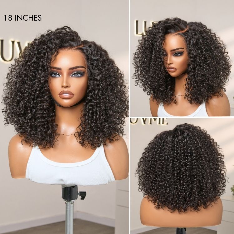 Glueless Curly T-Part Lace Human Hair Wig 180% Density | 10"-28"