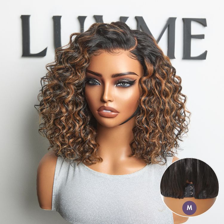 Glueless HD Lace Curly T-Part Lace Human Hair Wig - Highlight | 10"-28"