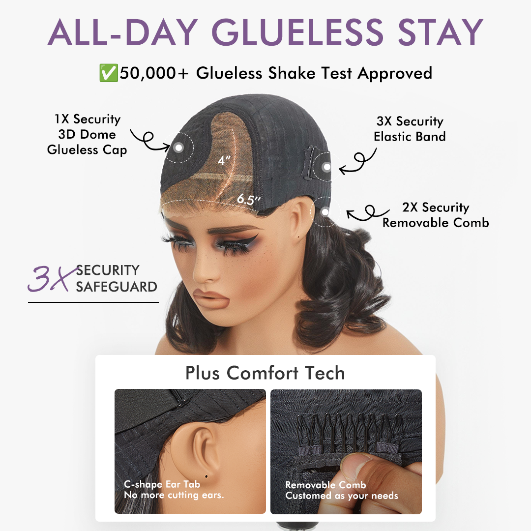Glueless HD Lace Curly T-Part Lace Human Hair Wig - Highlight | 10"-28"