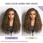 Glueless HD Lace Curly T-Part Lace Human Hair Wig - Highlight | 10"-28"