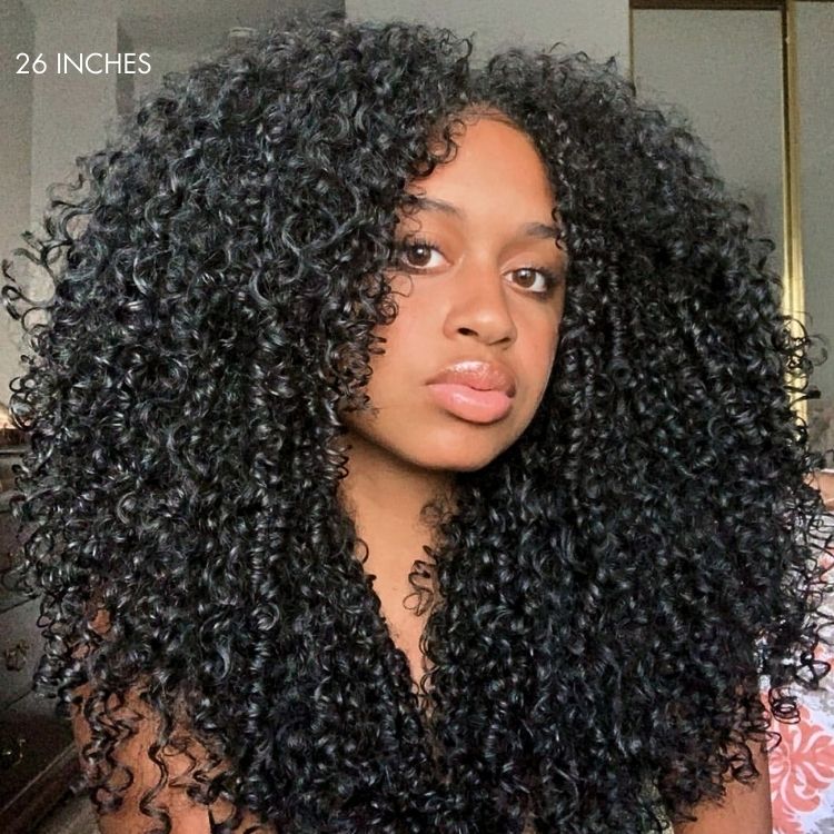 Glueless Kinky Straight Human Hair Wig 180% Density | 10"-28"