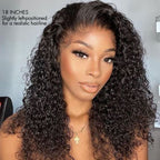 Glueless Curly T-Part Lace Human Hair Wig - Red | 8"-14"
