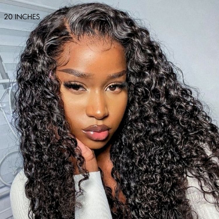 Glueless Curly T-Part Lace Human Hair Wig - Red | 8"-14"