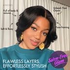 Glueless HD Lace Pixie T-Part Lace Human Hair Wig - Ombre | 8"-14"
