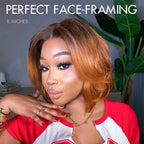 Glueless HD Lace Pixie T-Part Lace Human Hair Wig - Ombre | 8"-14"