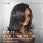 Glueless HD Lace Layered T-Part Lace Human Hair Wig - Grey with Bangs | 8"-14"