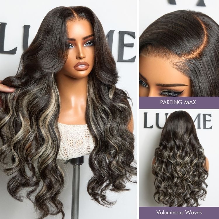 Glueless HD Lace Body Wave T-Part Lace Human Hair Wig - Highlight 180% Density | 10"-28"