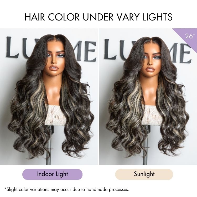Glueless HD Lace Body Wave T-Part Lace Human Hair Wig - Highlight 180% Density | 10"-28"