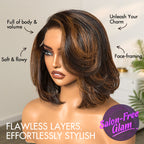 Glueless HD Lace Layered T-Part Lace Human Hair Wig - Red | 8"-14"