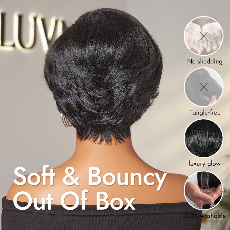 Glueless HD Lace Pixie T-Part Lace Human Hair Wig | 8"-14"