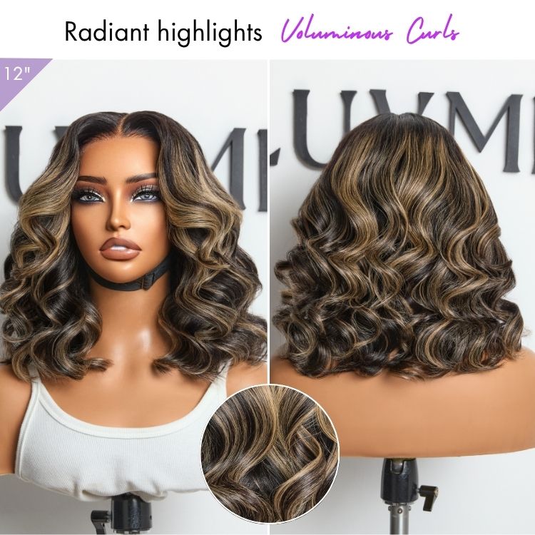 Glueless HD Lace Loose Wave T-Part Lace Human Hair Wig - Highlight | 10"-28"