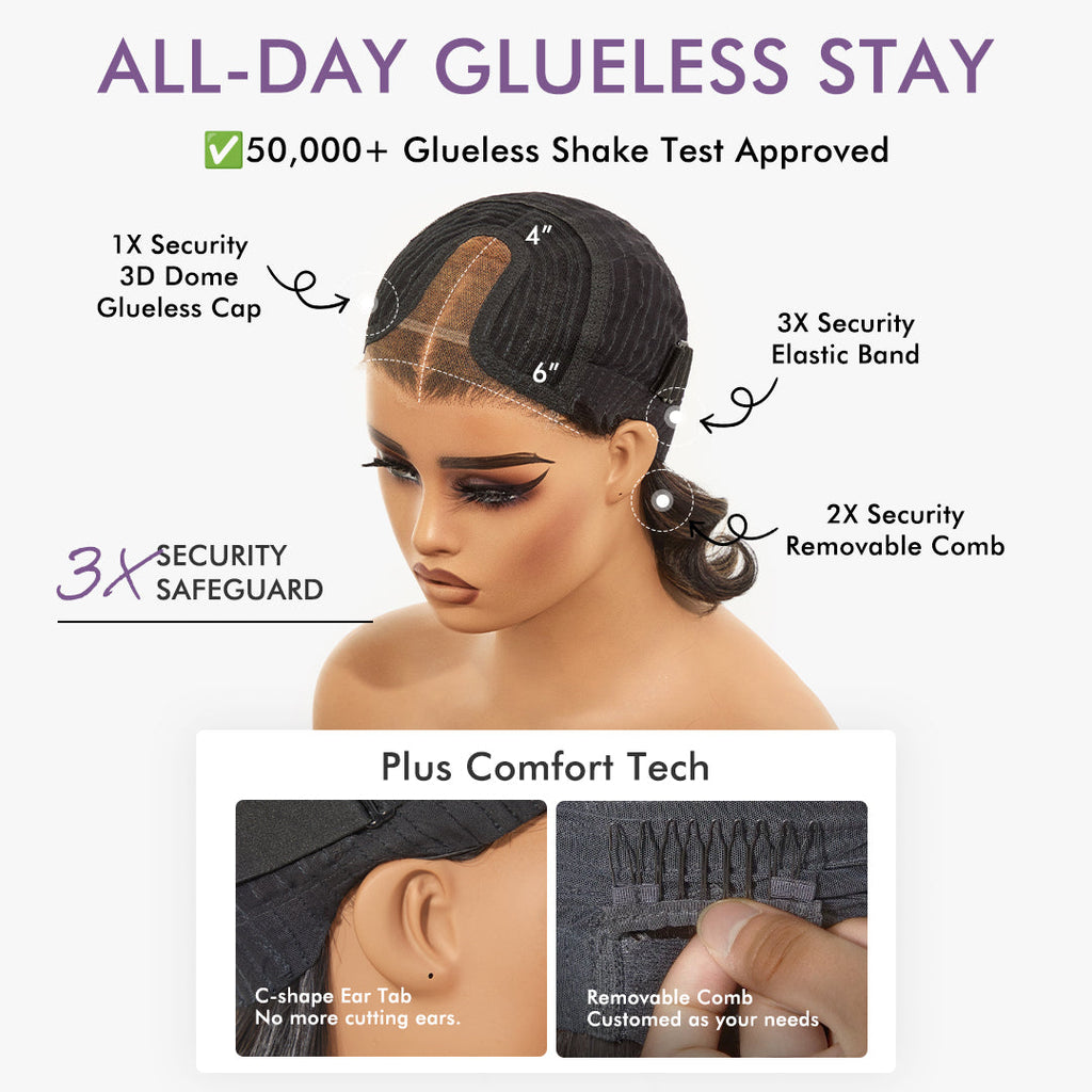 Glueless HD Lace Loose Wave T-Part Lace Human Hair Wig - Highlight | 10"-28"