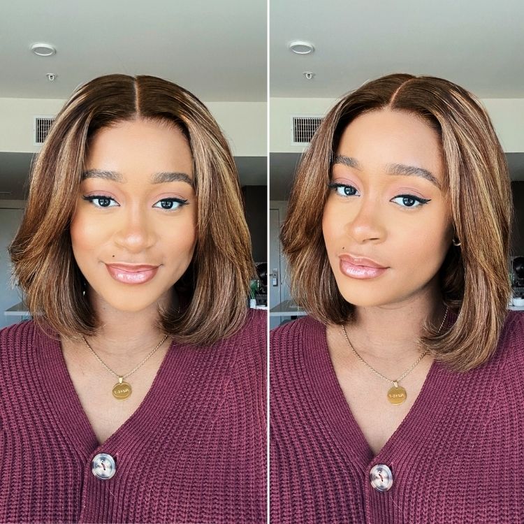 Glueless Layered T-Part Lace Human Hair Wig - Red | 8"-14"