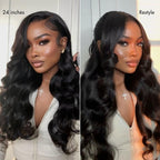 Glueless HD Lace Body Wave T-Part Lace Human Hair Wig 250% Density | 10"-28"