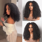 Glueless Kinky Straight Human Hair Wig | 10"-28"