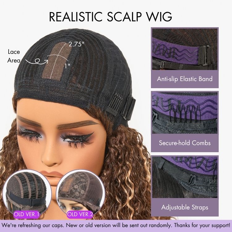 Layered Human Hair Wig - Purple | 8"-14"