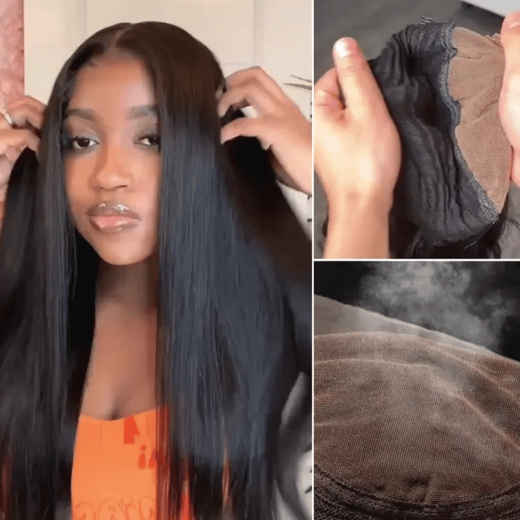 Glueless Straight T-Part Lace Human Hair Wig - Blonde | 10"-28"