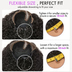 Glueless Curly T-Part Lace Human Hair Wig 180% Density | 10"-28"