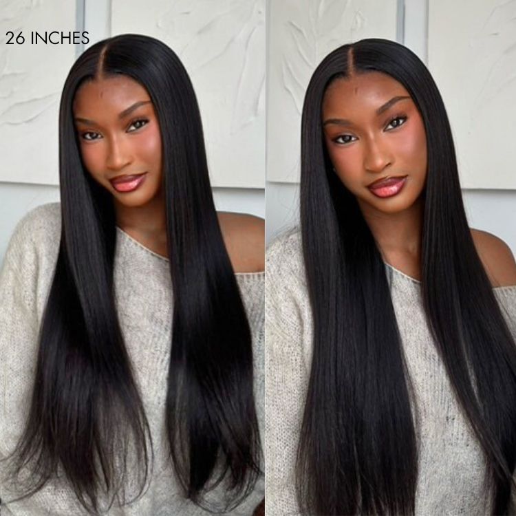 Glueless HD Lace Straight T-Part Lace Human Hair Wig - Blonde | 10"-28"