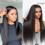 Glueless HD Lace Straight T-Part Lace Human Hair Wig - Blonde | 10"-28"