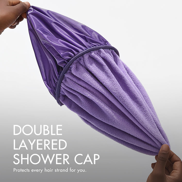 Dual-Layer Shower Cap 1pc, Perfect for All Hair Lengths,...