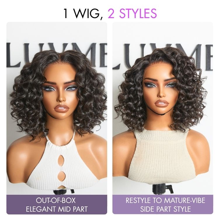 Glueless Loose Wave T-Part Lace Human Hair Wig | 8"-14"