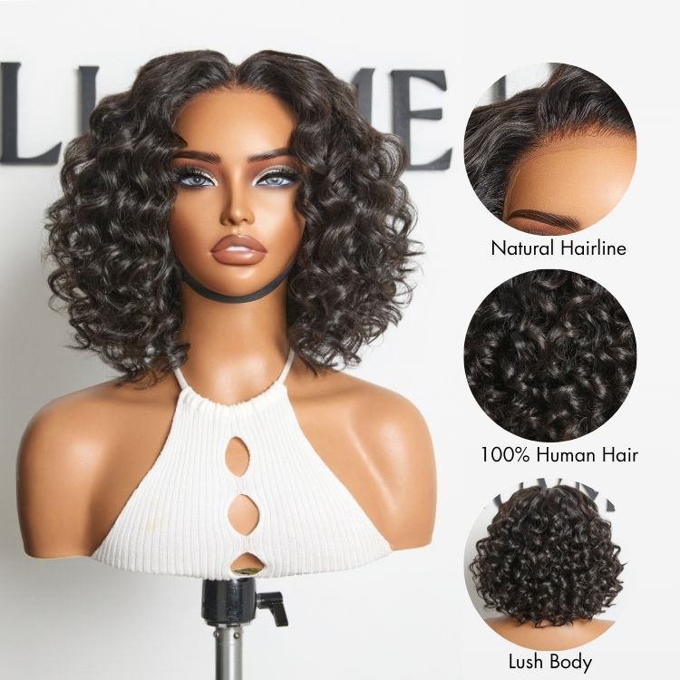 Glueless Loose Wave T-Part Lace Human Hair Wig | 8"-14"