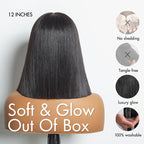 Glueless HD Lace Bob T-Part Lace Human Hair Wig | 8"-14"