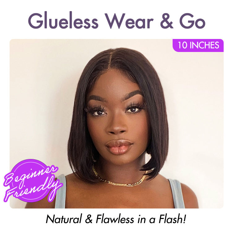 Glueless HD Lace Bob T-Part Lace Human Hair Wig | 8"-14"