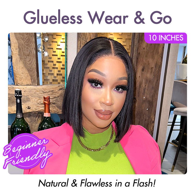 Glueless HD Lace Bob T-Part Lace Human Hair Wig | 8"-14"
