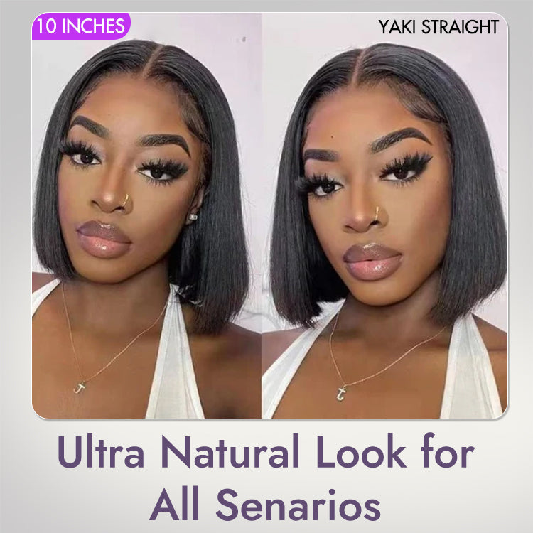 Glueless HD Lace Bob T-Part Lace Human Hair Wig | 8"-14"