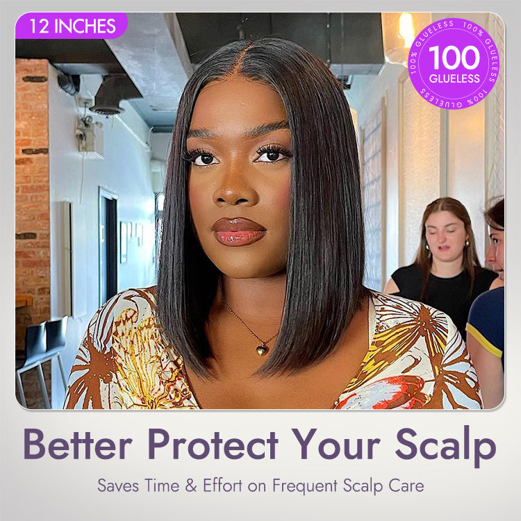 Glueless HD Lace Bob T-Part Lace Human Hair Wig | 8"-14"