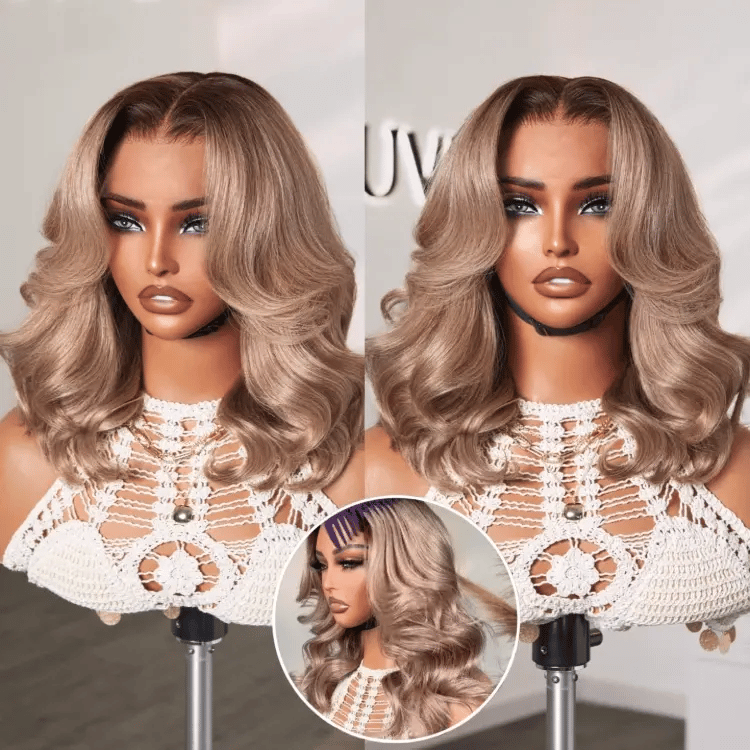 Glueless Loose Wave 5X5 Closure Human Hair Wig - Blonde | 10"-28"