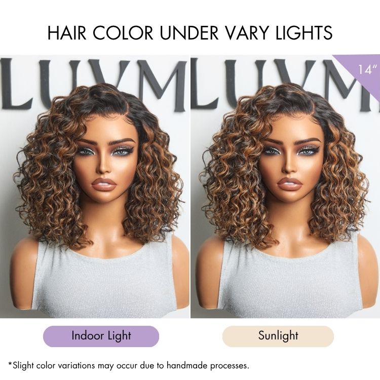 Glueless HD Lace Curly T-Part Lace Human Hair Wig - Highlight | 10"-28"