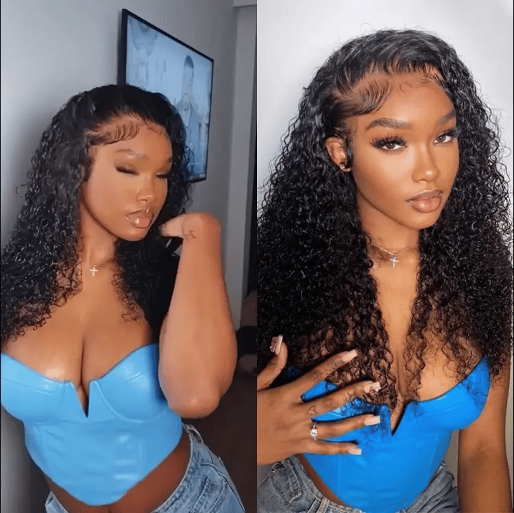 Glueless Curly T-Part Lace Human Hair Wig 250% Density | 10"-28"