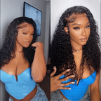 Glueless Curly U-Part Human Hair Wig - Brown 250% Density | 10"-28"