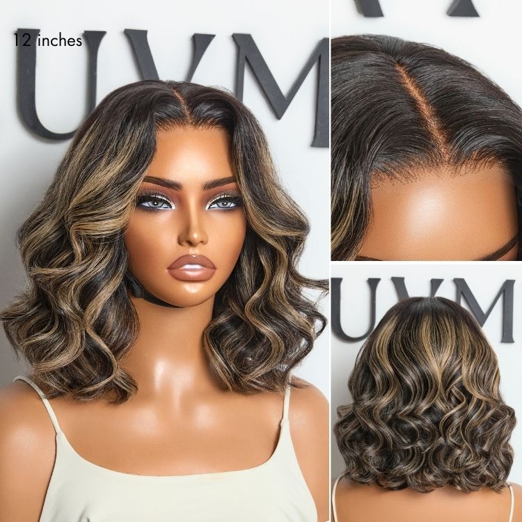 Glueless HD Lace Loose Wave T-Part Lace Human Hair Wig - Highlight | 10"-28"