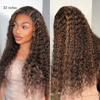 Glueless HD Lace Curly T-Part Lace Human Hair Wig - Highlight | 10"-28"