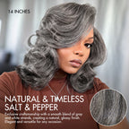 Glueless HD Lace Layered T-Part Lace Human Hair Wig - Grey | 10"-28"