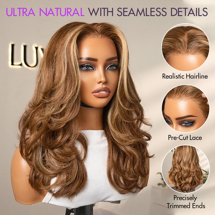 Glueless Loose Wave 13X6 Frontal Human Hair Wig - Red | 10"-28"