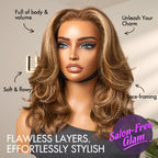 Glueless Loose Wave 13X6 Frontal Human Hair Wig - Red | 10"-28"