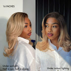 Glueless HD Lace Layered T-Part Lace Human Hair Wig - Red | 8"-14"