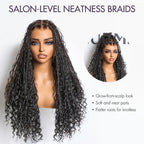 Glueless HD Lace Braided Full Lace Human Hair Wig - Grey | 10"-28"