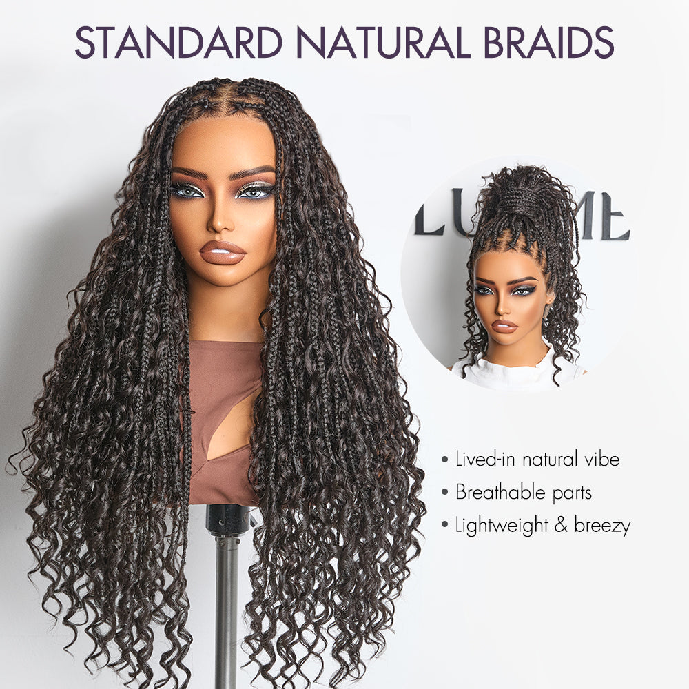 Glueless HD Lace Braided Full Lace Human Hair Wig - Grey | 10"-28"