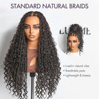 Braided Full Lace Human Hair Wig - Grey | 10"-28"
