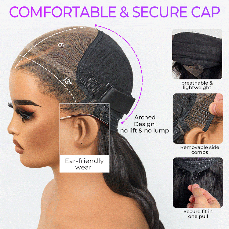 Glueless HD Lace Loose Wave T-Part Lace Human Hair Wig 250% Density | 10"-28"