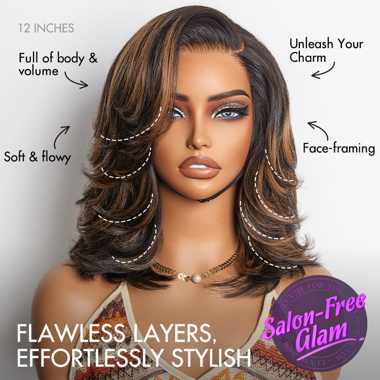 Glueless HD Lace Layered T-Part Lace Human Hair Wig - Red | 10"-28"